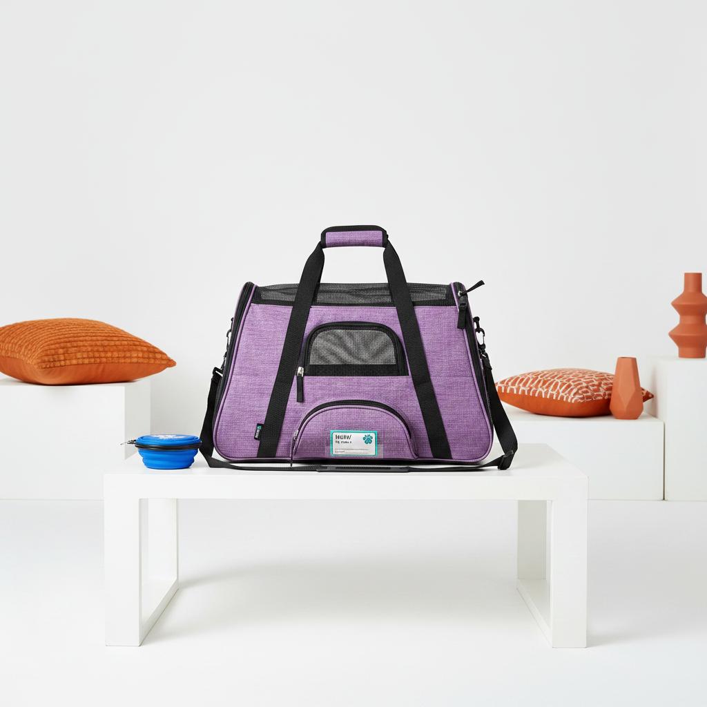 Airline Approved Pet Carrier Large Heather Purple