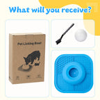 Slow Feeder Dog Bowl & Lick Mat for Liquid and Thick Treats, Anti-Slip Interactive Rolling Ball Lick Bowl, 5/6 Cup Feeder for Bone Broth, Yogurt and Supplements, Post-Op Recovery & Enrichment Toy for Dogs and Cats, Pet Stuff Dog Accessories