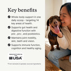 DF-14 Daily Foundation: 14-In-1 Multifunctional Dog Supplement Powder - Longevity Support Made Simple with One Easy Daily Scoop