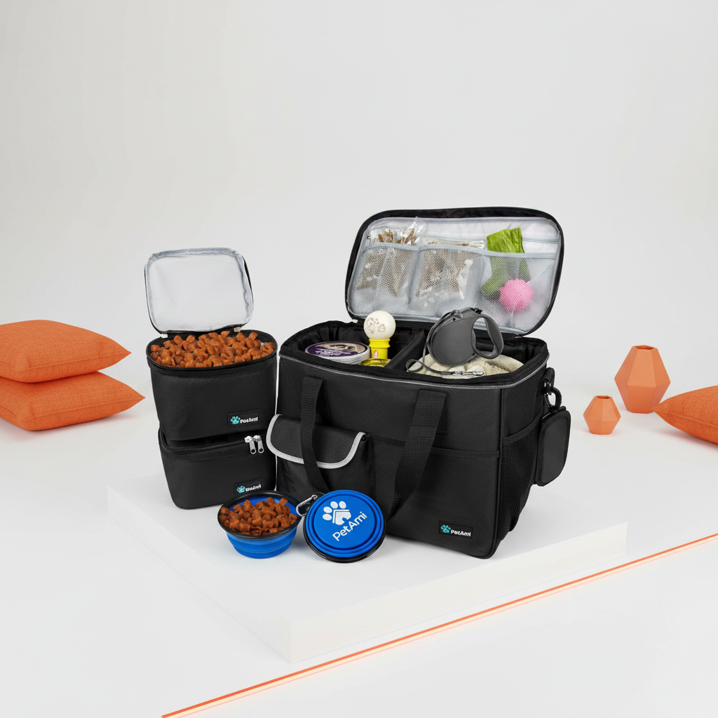 Dog Travel Bag Organizer Black