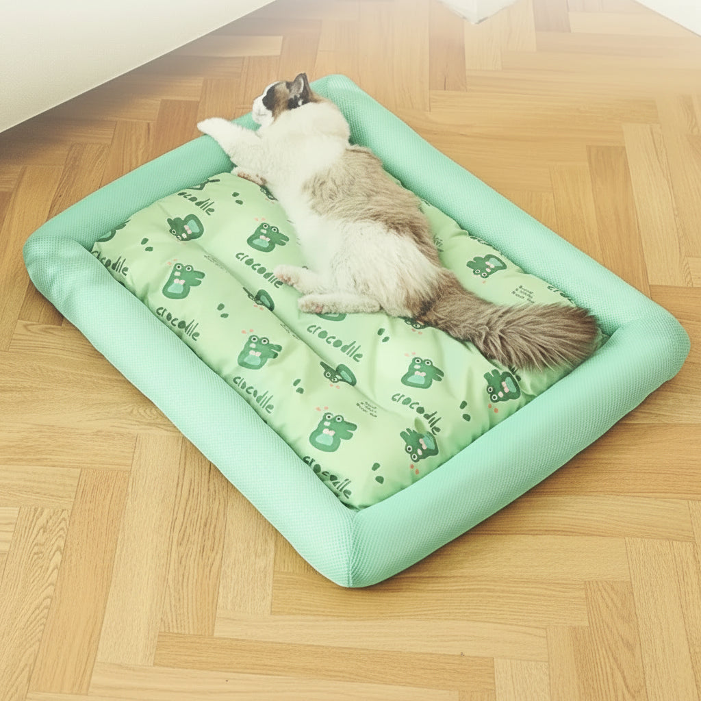 Summer Cooling Pet Cat Bed Cushion Ice Pad Dog Sleeping Square Mat for Puppy Dogs Cats Pet Kennel Top Quality Cool Cold