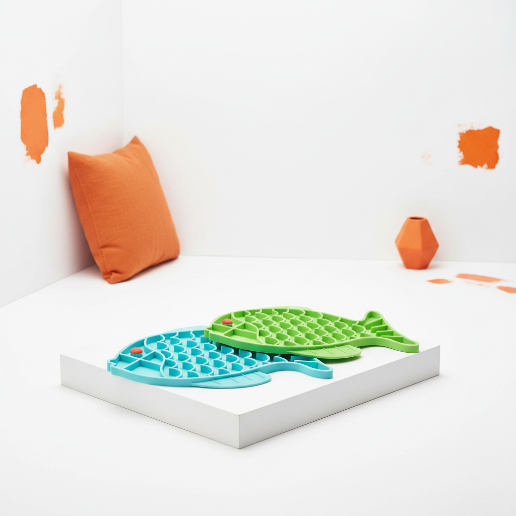 Fish-Shaped Cat Lick Treat Mat