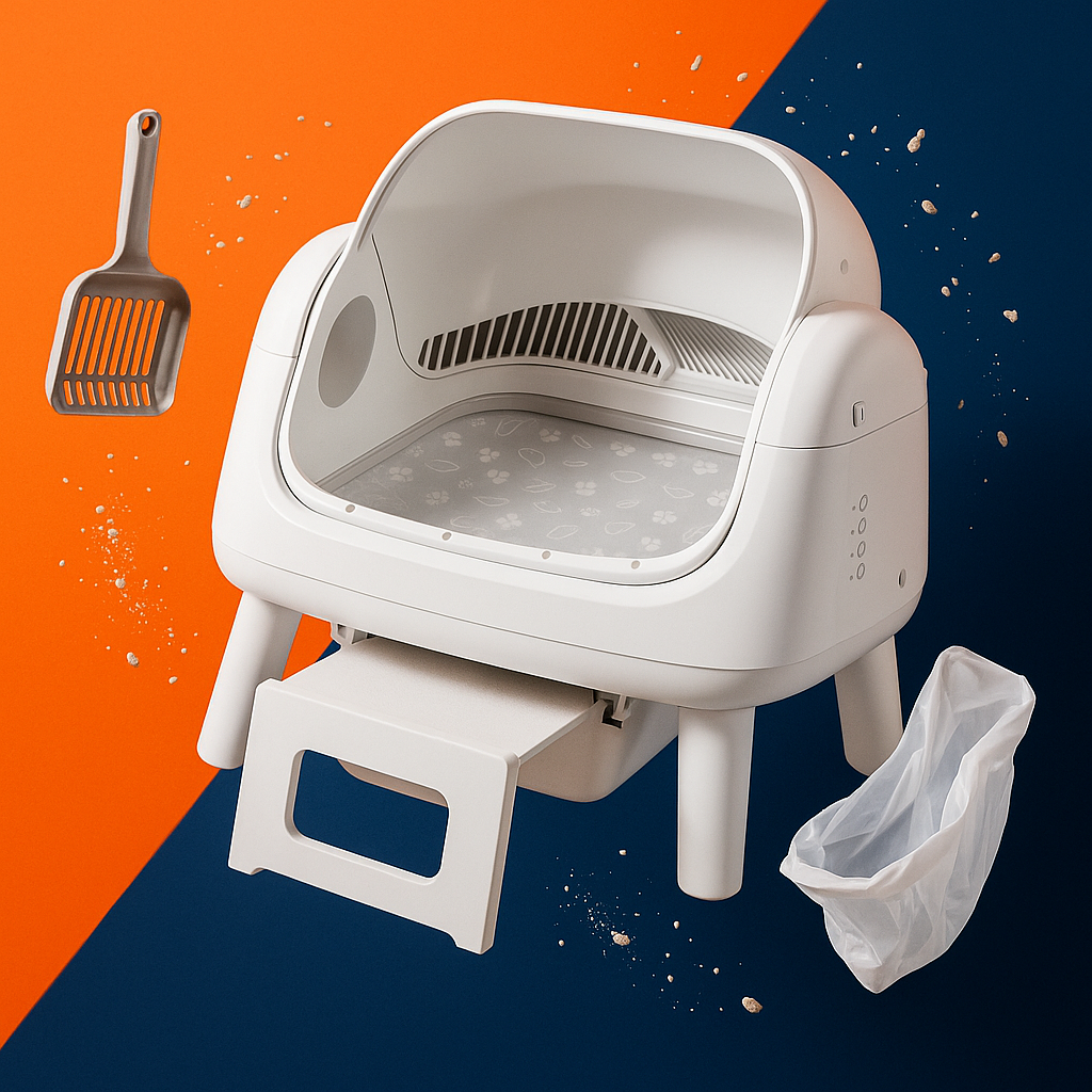 Petpivot Autoscooper 12 Lite Open-Top Auto Self-Cleaning Cat Litter Box