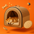 Classic Fabric Tent Dog Bed for Small Dogs