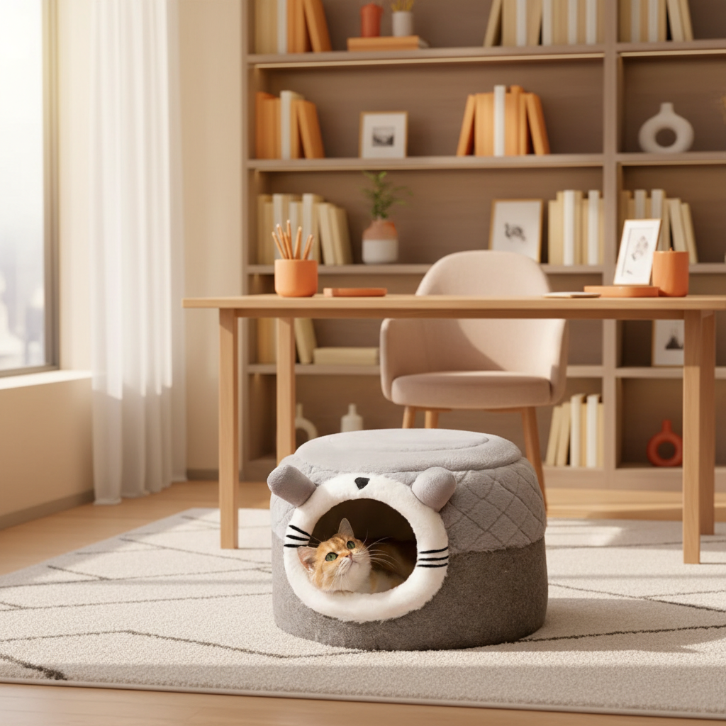 Semi-Enclosed Pet Cave House v2